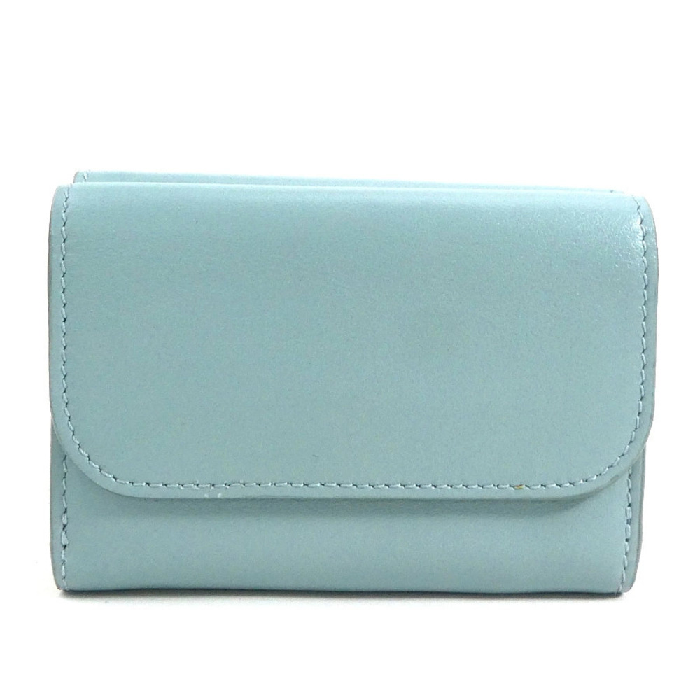 Chloe Leather Wallet fold Tri Blue